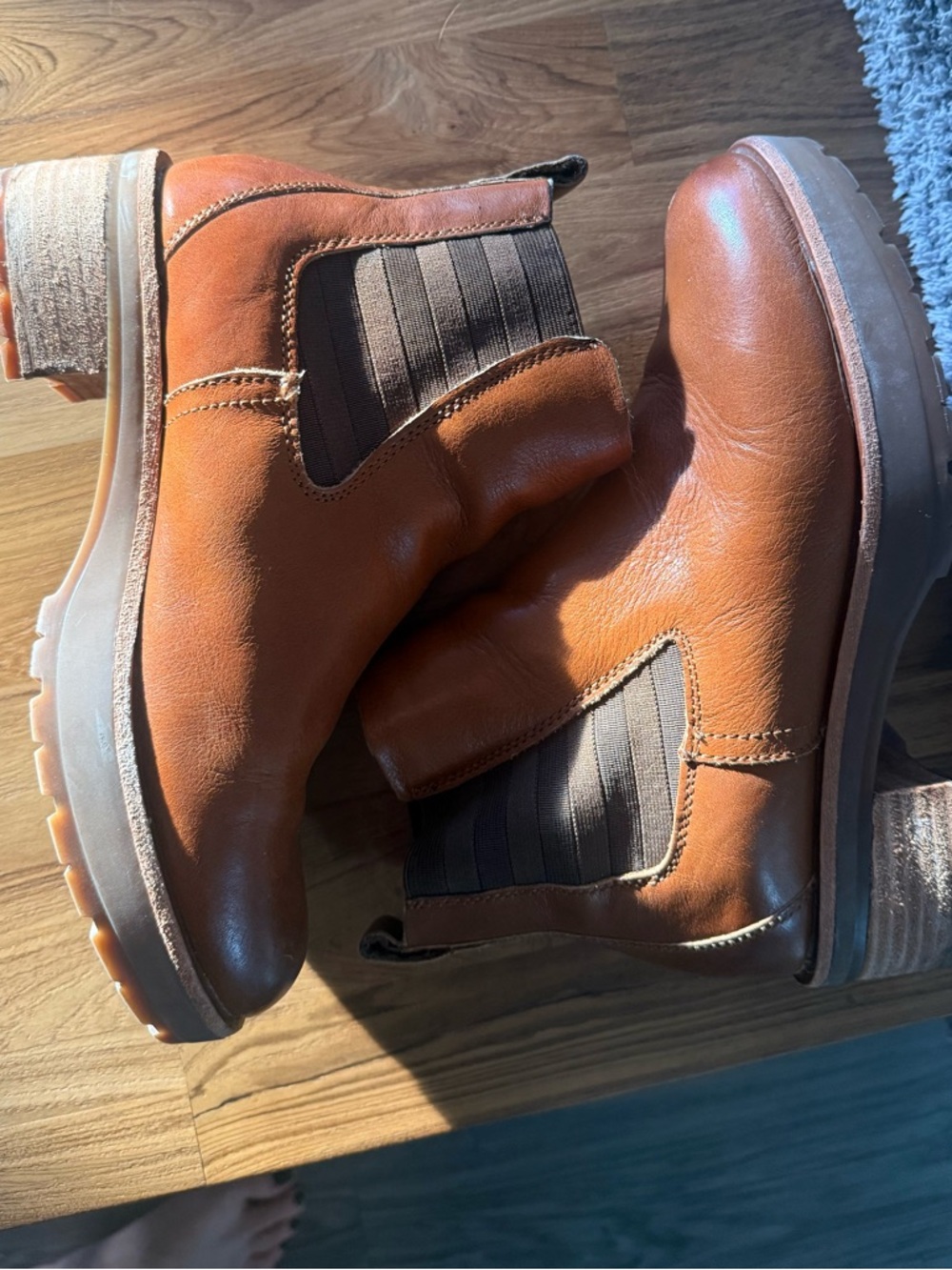 Kork-Ease Waylin Lug Sole Boot Leather Chelsea Brown 7 - Picture 4 of 9